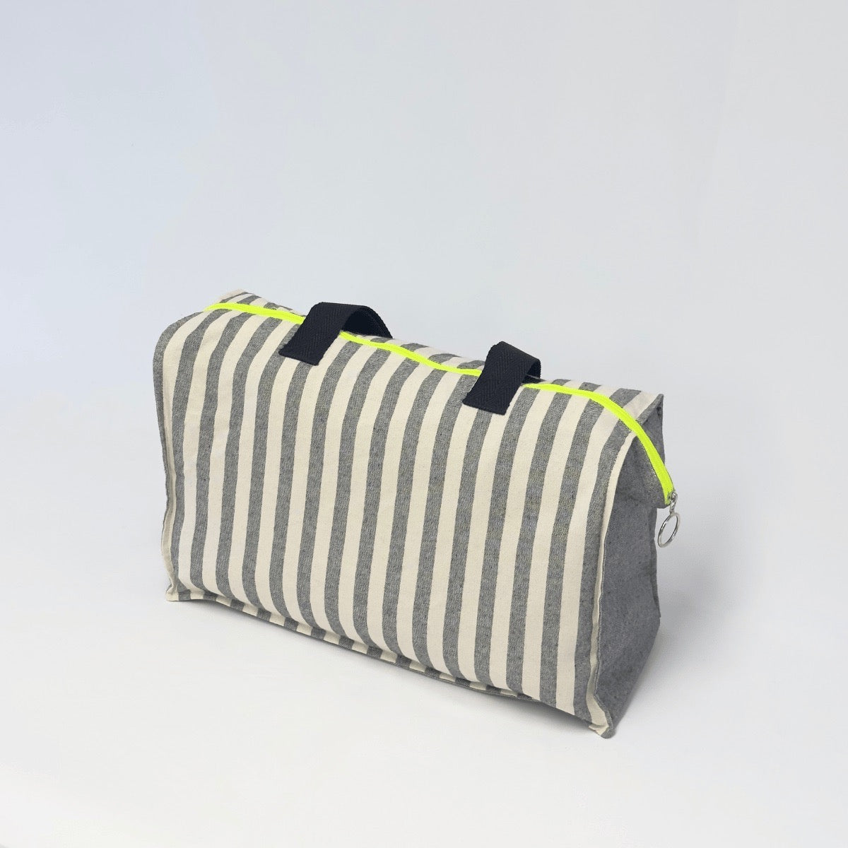 Gray Stripes Medium Travel Bag