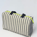 Gray Stripes Medium Travel Bag