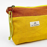 Mustard Linen <tc>Pack</tc> Shopper Bag + <tc>Toiletry Bag</tc>