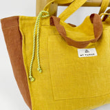 Mustard Linen <tc>Pack</tc> Shopper Bag + <tc>Toiletry Bag</tc>