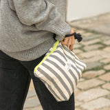 Gray Stripes <tc>Toiletry Bag</tc> Woman